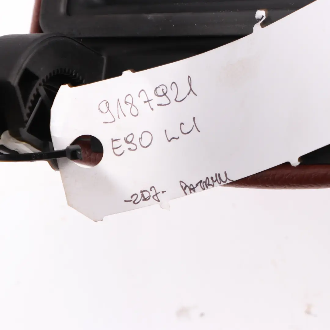 BMW E90 E91 E92 LCI Leather Dakota Red Brown Cover Centre Console Armrest - SKU rhd-9187921 - Part number 9187921