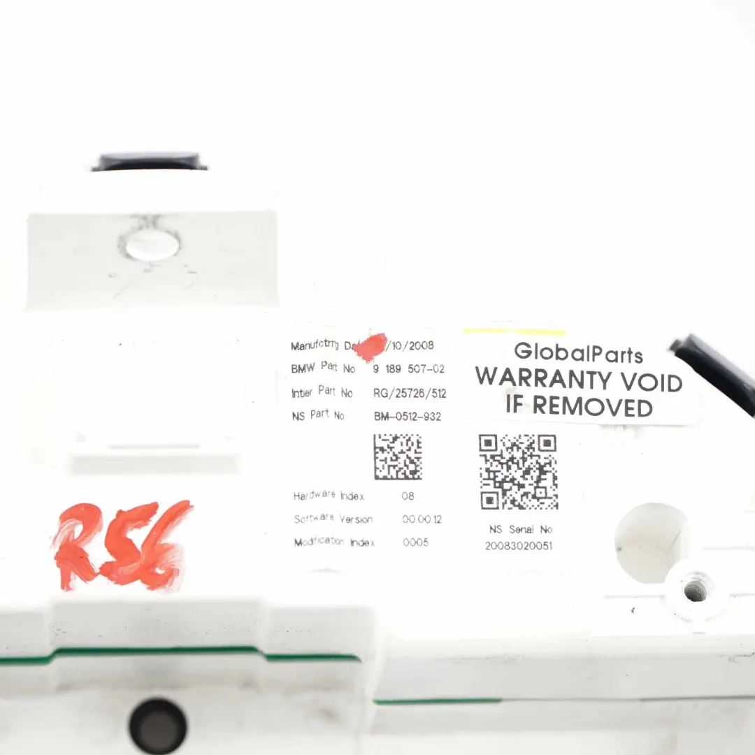 Instrument Cluster Mini R55 R56 R60 R61 Speedo Navigation Display Cover to with Part number 9189507 Instrument Cluster Mini R55 R56 R60 R61 Speedo Navigation Display Cover - SKU rhd-9189507 - Part number 9189507