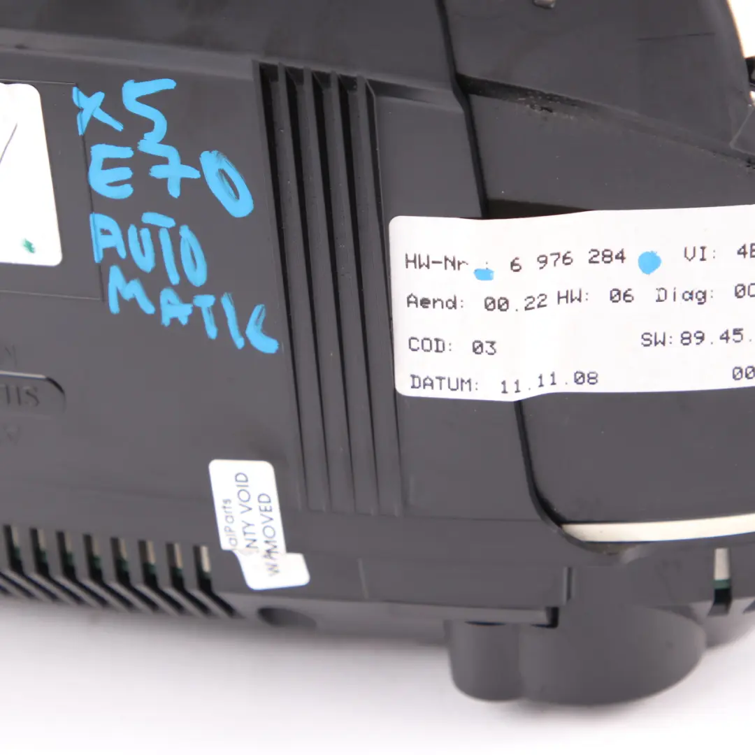  Instrument Cluster BMW X5 E70 Speedo Clocks Control Unit Automatic - SKU rhd-9189870 - Part number 9189870