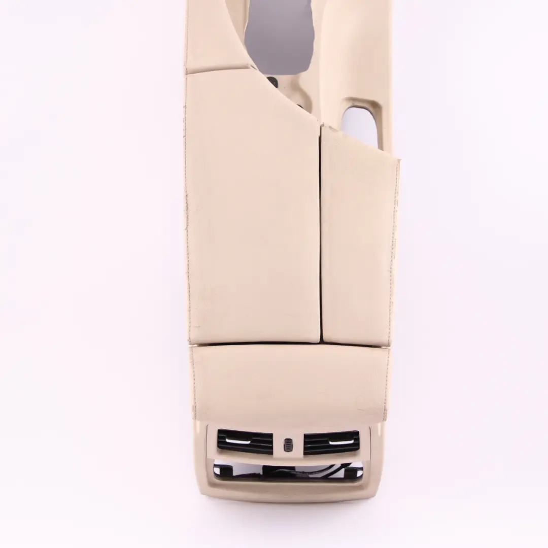 BMW E60 E61 LCI Centre Console Armrest Cream Beige Leather - SKU rhd-9191800 - Part number 9191800