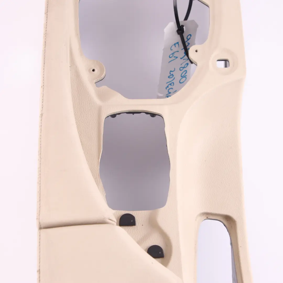 BMW E60 E61 LCI Centre Console Armrest Cream Beige Leather - SKU rhd-9191800 - Part number 9191800