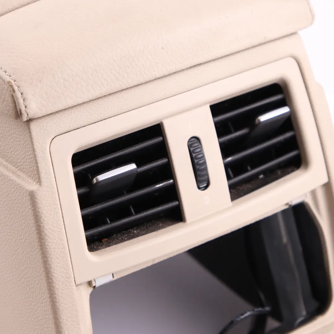 BMW E60 E61 LCI Centre Console Armrest Cream Beige Leather - SKU rhd-9191800 - Part number 9191800