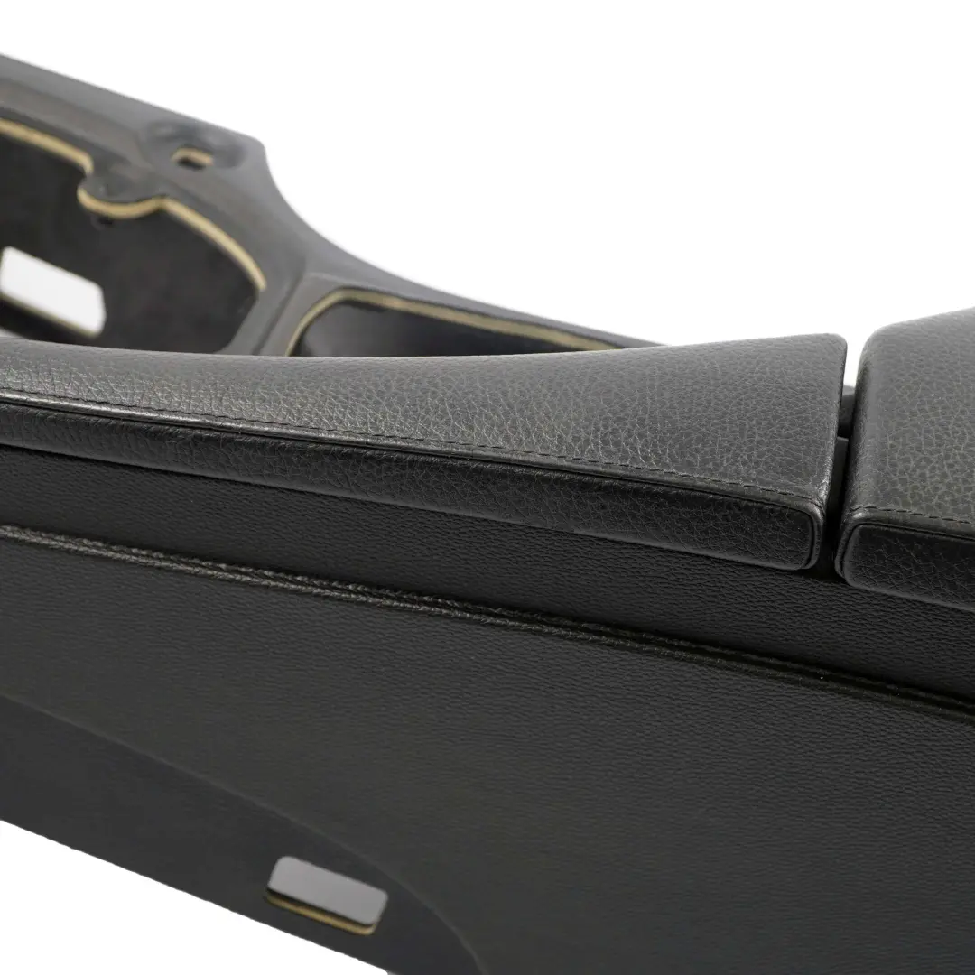 Centre Console Leather Armrest Part to BMW 5 Series E60 E61 Black with Part number 9191801 BMW 5 Series E60 E61 Black Centre Console Leather Armrest Part - SKU rhd-9191801-3 - Part number 9191801