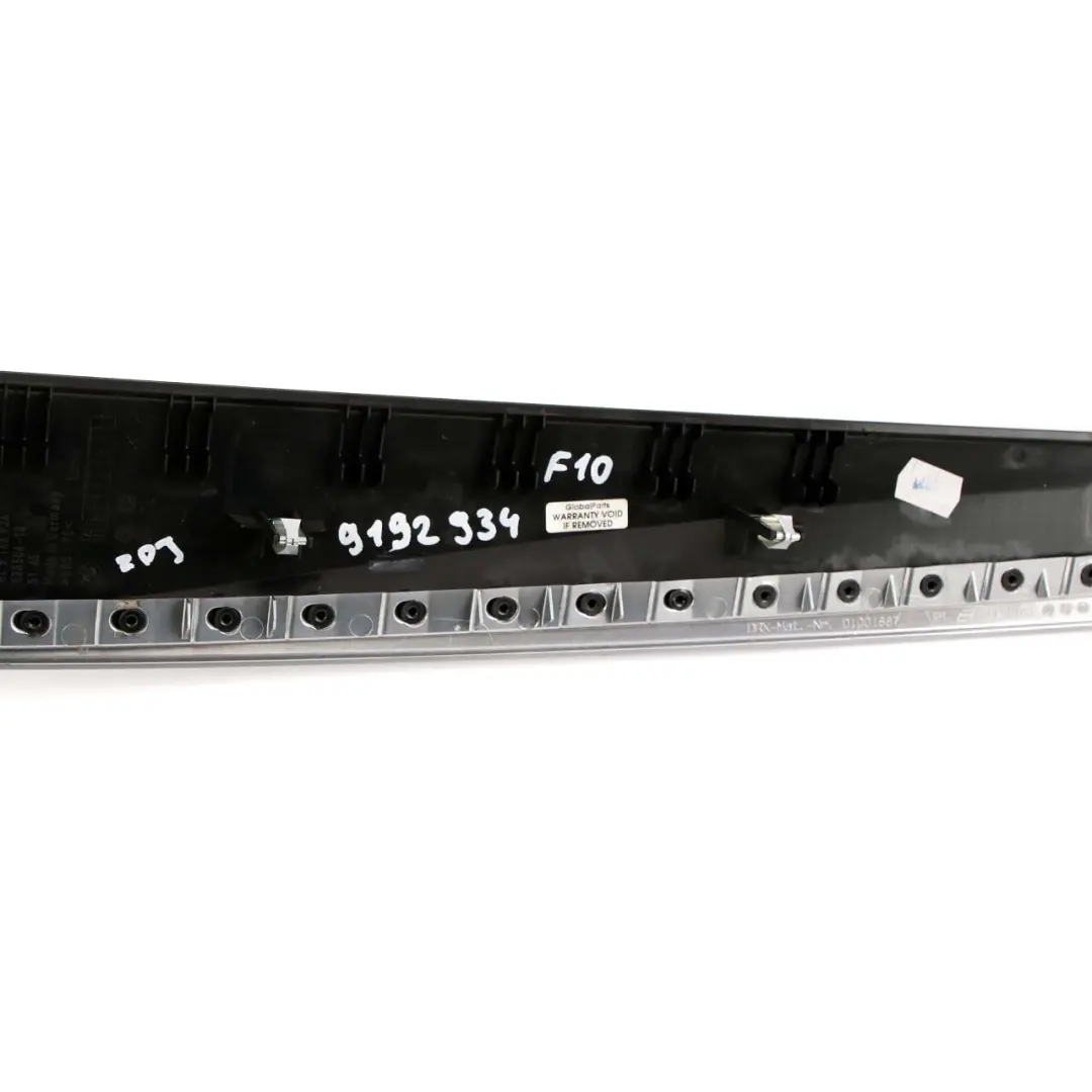 Decor Strip Trim Dashboard Console Cover Perlglanz Chrom to BMW 5 Series F10 F11 with Part number 9192934 BMW 5 Series F10 F11 Decor Strip Trim Dashboard Console Cover Perlglanz Chrom - SKU rhd-9192934 - Part number 9192934