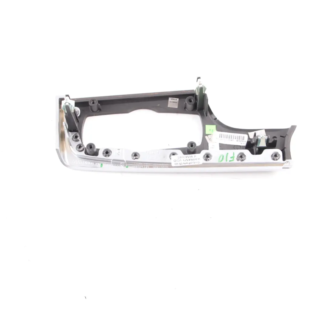 Headlight Switch Frame BMW F10 F11 Cover Surround Trim Fine Wood Chrom to with Part number 9192938 Headlight Switch Frame BMW F10 F11 Cover Surround Trim Fine Wood Chrom - SKU rhd-9192938 - Part number 9192938