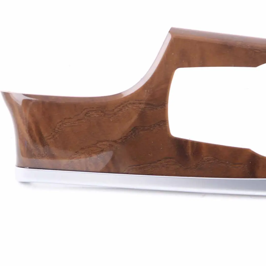 BMW F10 F11 Decor Strip Trim Dashboard Cover Wood Beige Chrome Right O/S - SKU rhd-9192950 - Part number 9192950