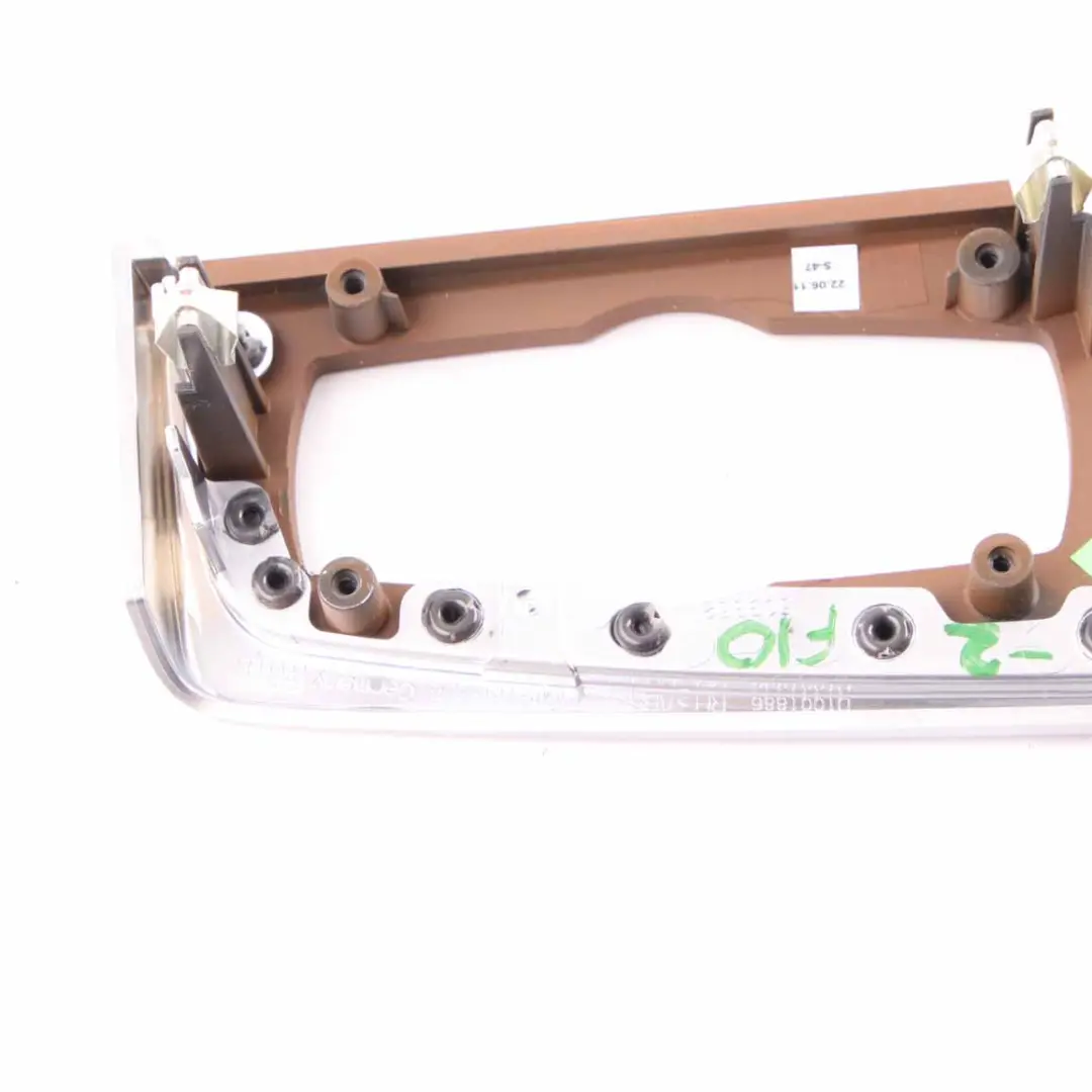 Decor Strip Trim Dashboard Cover Wood Beige Chrome Right O/S to BMW F10 F11 with Part number 9192950 BMW F10 F11 Decor Strip Trim Dashboard Cover Wood Beige Chrome Right O/S - SKU rhd-9192950 - Part number 9192950
