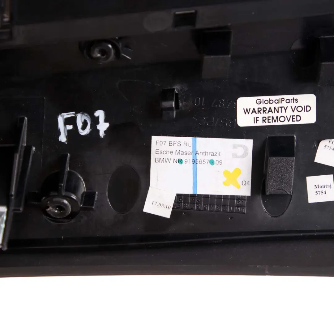 Dashboard Trim BMW F07 GT Cover Panel Dash Left N/S Wood Anthracite to with Part number 9195657 Dashboard Trim BMW F07 GT Cover Panel Dash Left N/S Wood Anthracite - SKU rhd-9195657 - Part number 9195657