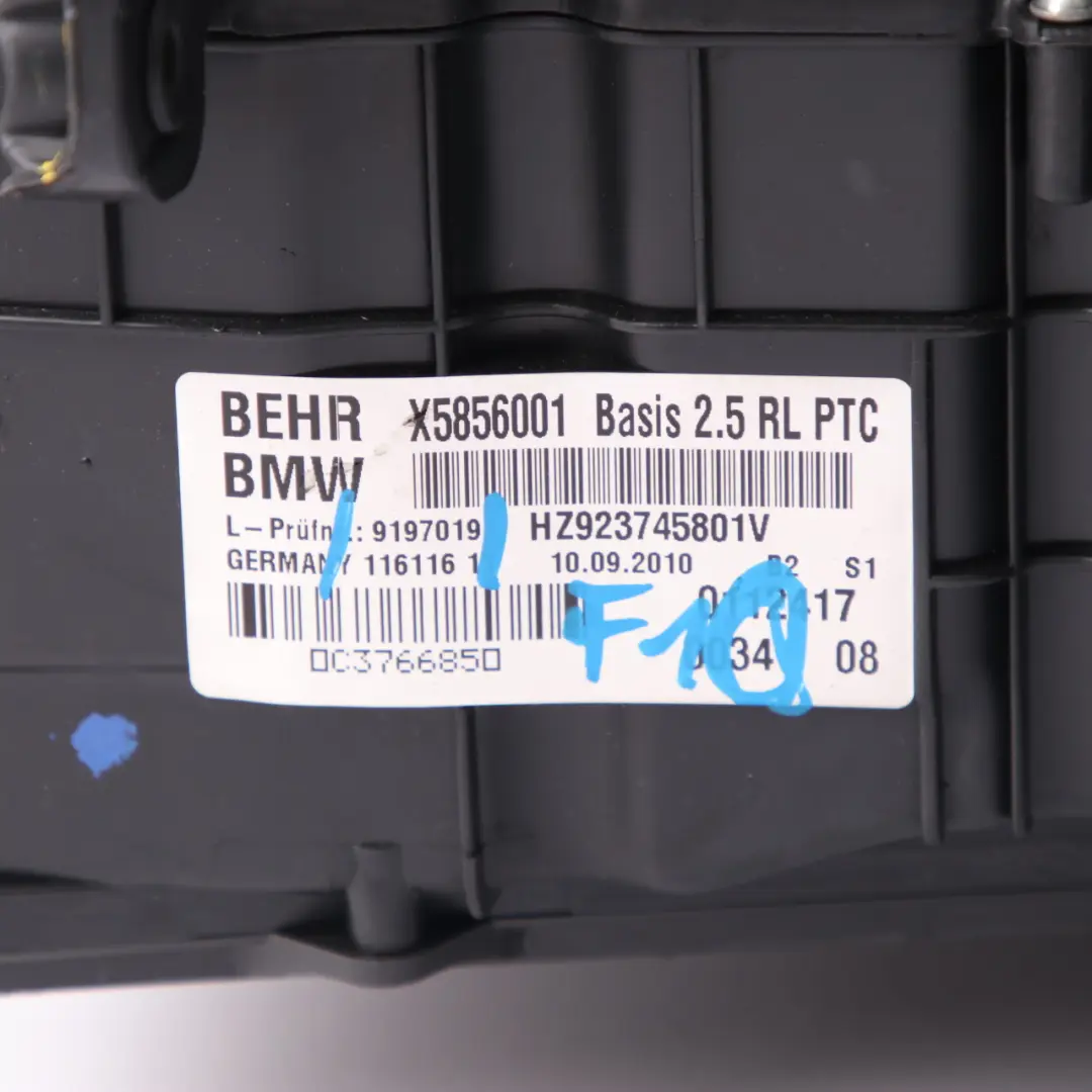 Heater BMW F01 F07 F10 F11 Evaporator A/C Unit Assy Housing Air Con PTC to with Part number 9197019 Heater BMW F01 F07 F10 F11 Evaporator A/C Unit Assy Housing Air Con PTC - SKU rhd-9197019 - Part number 9197019