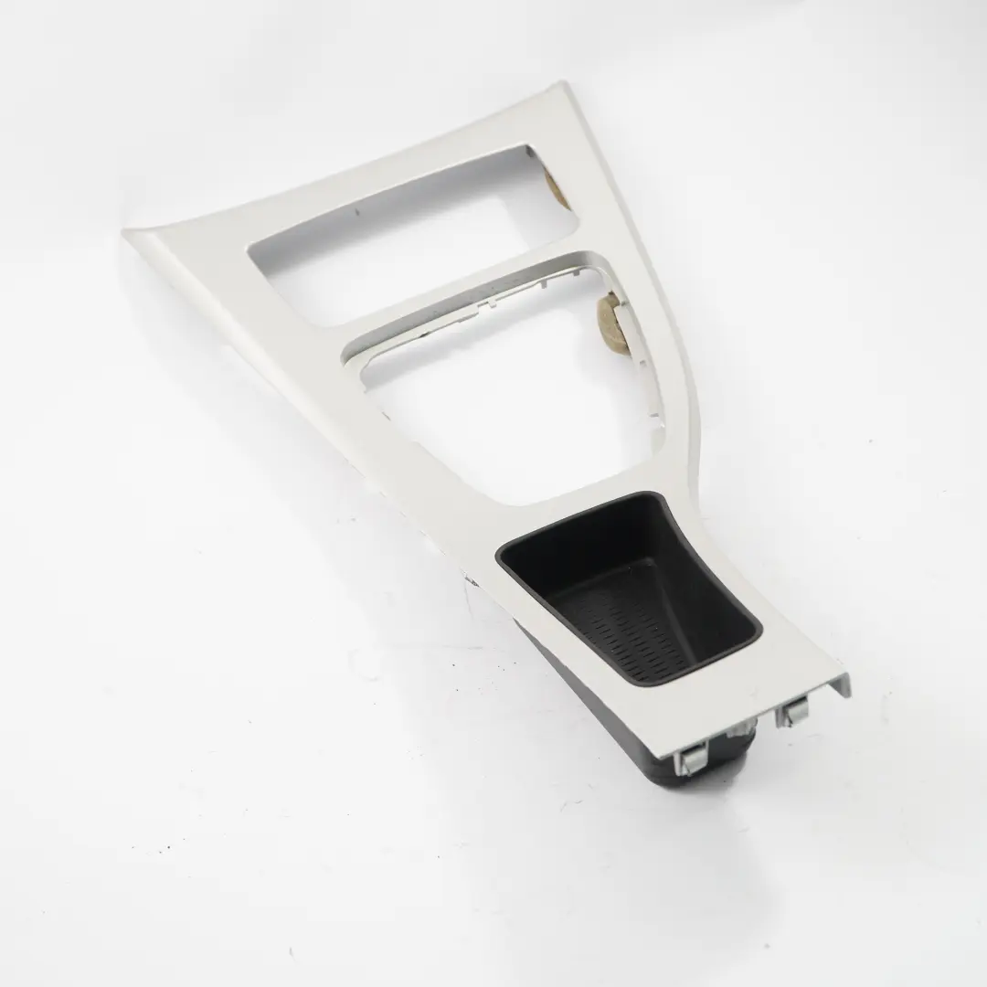 Centre Console Cover Trim Ashtray Gear Shift Satinsilber Silver to BMW E90 LCI with Part number 9197237 BMW E90 LCI Centre Console Cover Trim Ashtray Gear Shift Satinsilber Silver - SKU rhd-9197237-3 - Part number 9197237