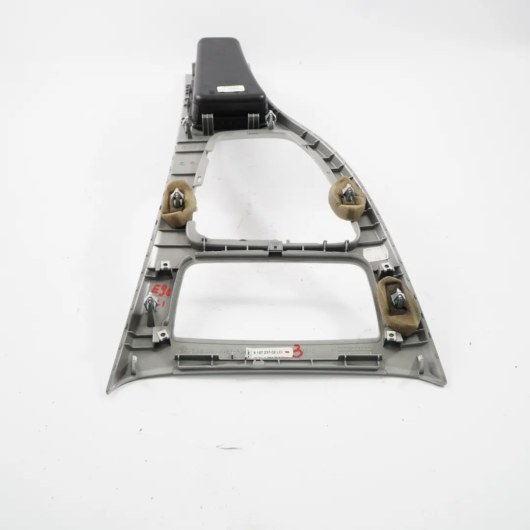 Centre Console Cover Trim Ashtray Gear Shift Satinsilber Silver to BMW E90 LCI with Part number 9197237 BMW E90 LCI Centre Console Cover Trim Ashtray Gear Shift Satinsilber Silver - SKU rhd-9197237-3 - Part number 9197237