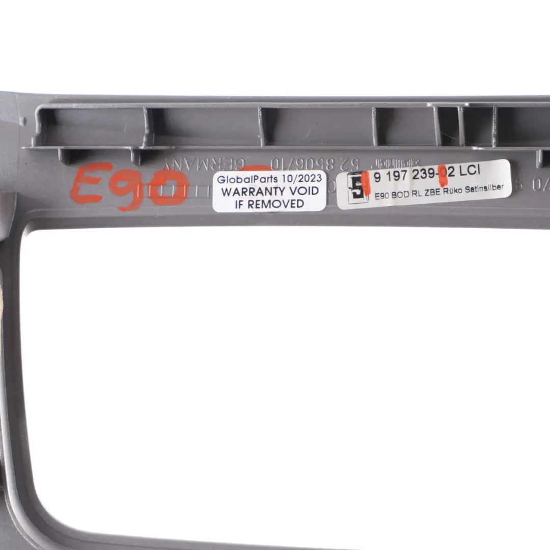 Trim Panel Centre Console Dash Ashtray Ash Satin Silber Silver to BMW E90 LCI Cover with Part number 9197239 BMW E90 LCI Cover Trim Panel Centre Console Dash Ashtray Ash Satin Silber Silver - SKU rhd-9197239 - Part number 9197239
