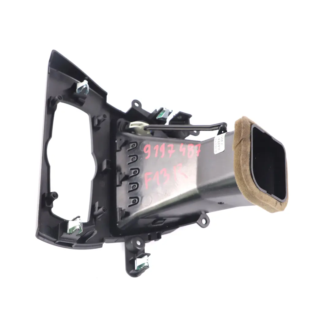 Duct BMW F13 F12 F06 Dashboard Heater Blower A/C Air Vent Right O/S to Air with Part number 9197487 Air Duct BMW F13 F12 F06 Dashboard Heater Blower A/C Air Vent Right O/S - SKU rhd-9197487 - Part number 9197487