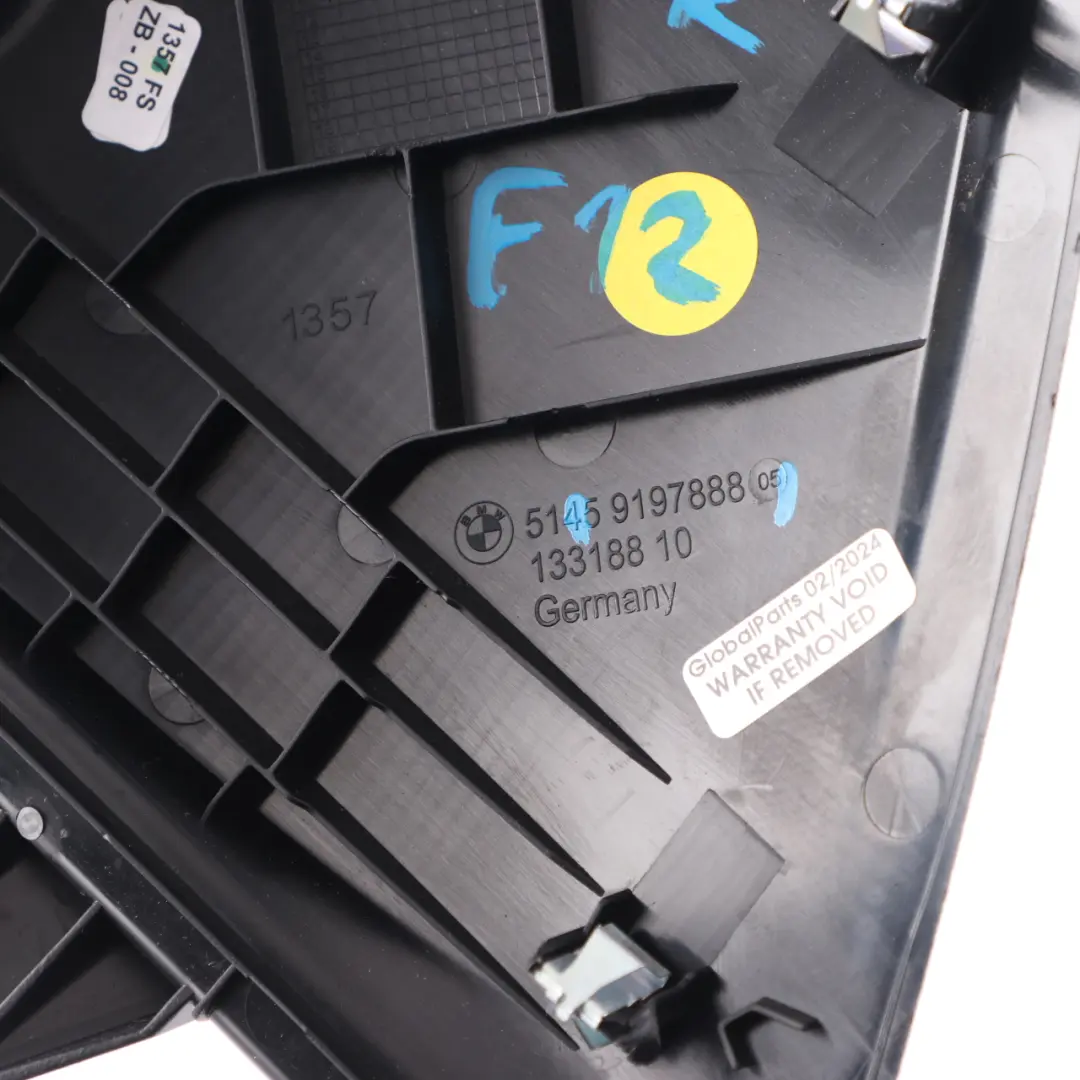 Trim BMW F12 Instrument Panel Dashboard Side Panel Right O/S Black to with Part number 9197888 Trim BMW F12 Instrument Panel Dashboard Side Panel Right O/S Black - SKU rhd-9197888 - Part number 9197888