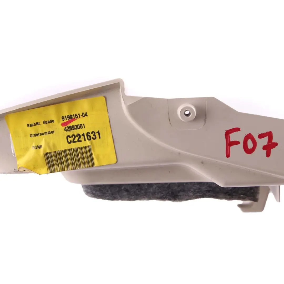 Front Left N/S Footwell Dash Trim Panel Bottom Elfenbeinweiss to BMW F07 with Part number 9199151 BMW F07 Front Left N/S Footwell Dash Trim Panel Bottom Elfenbeinweiss - SKU rhd-9199151 - Part number 9199151