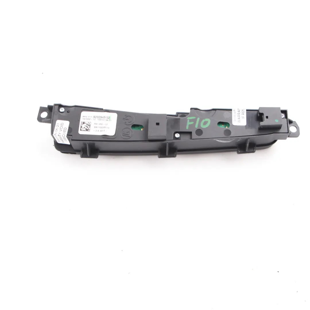  Switch Panel BMW F10 F11 F13 PDC Traction Operating Unit Centre Console - SKU rhd-9202943 - Part number 9202943
