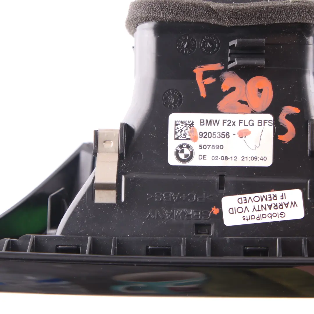  Dashboard Air Vent BMW F20 F21 Right O/S Nozzle Grill High Gloss Silver - SKU rhd-9205356-5 - Part number 9205356