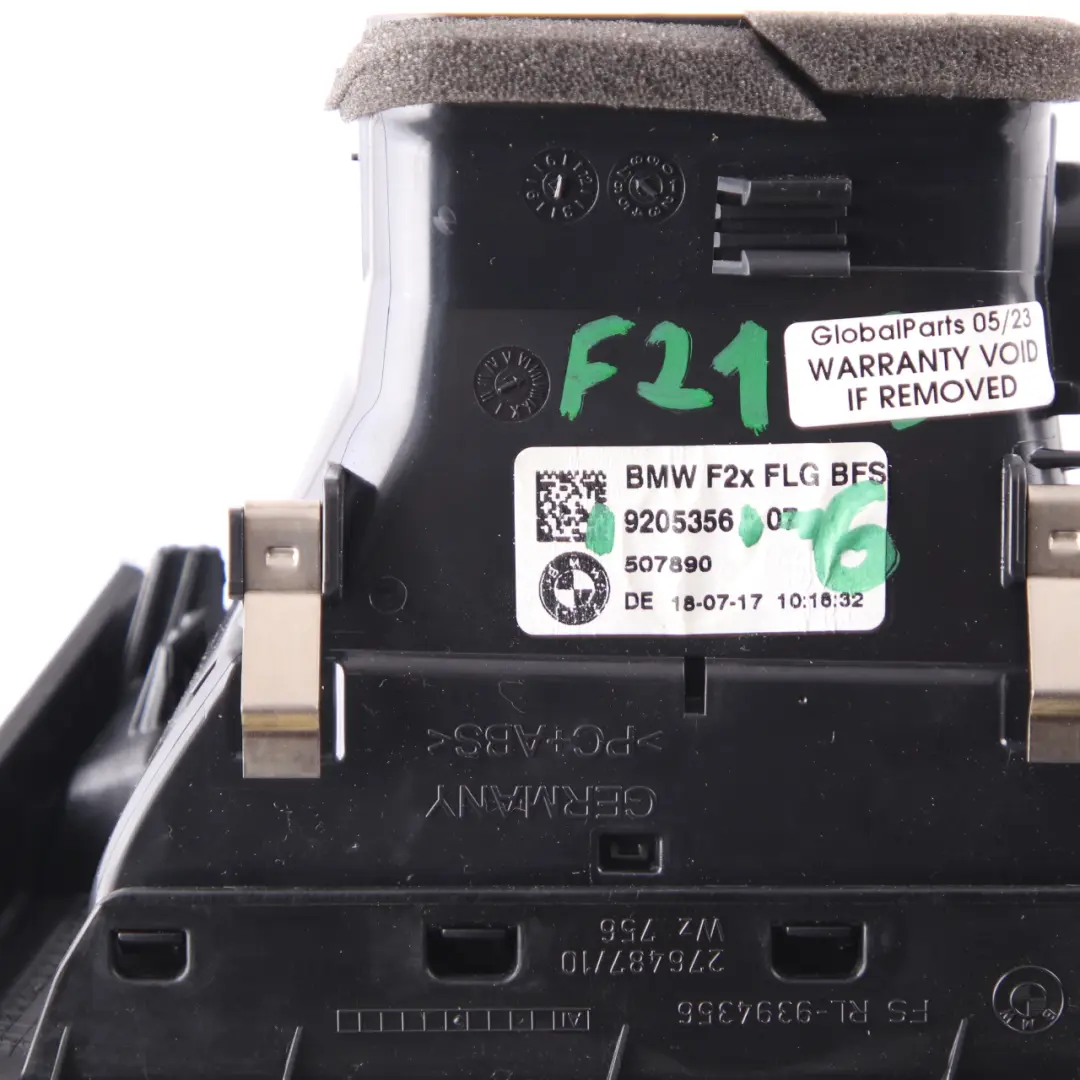 Dashboard Air Vent BMW F20 F21 Right O/S Nozzle Grill High Gloss Silver to with Part number 9205356 Dashboard Air Vent BMW F20 F21 Right O/S Nozzle Grill High Gloss Silver - SKU rhd-9205356-6 - Part number 9205356
