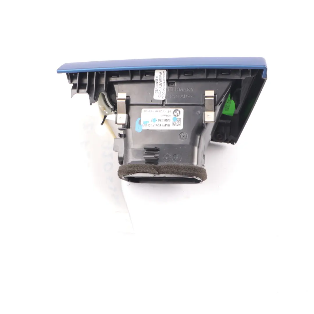 Dashboard Air Vent BMW F20 F21 F22 Right O/S Driver Side Fresh Blue Matt to with Part number 9205356 Dashboard Air Vent BMW F20 F21 F22 Right O/S Driver Side Fresh Blue Matt - SKU rhd-9205356-9 - Part number 9205356