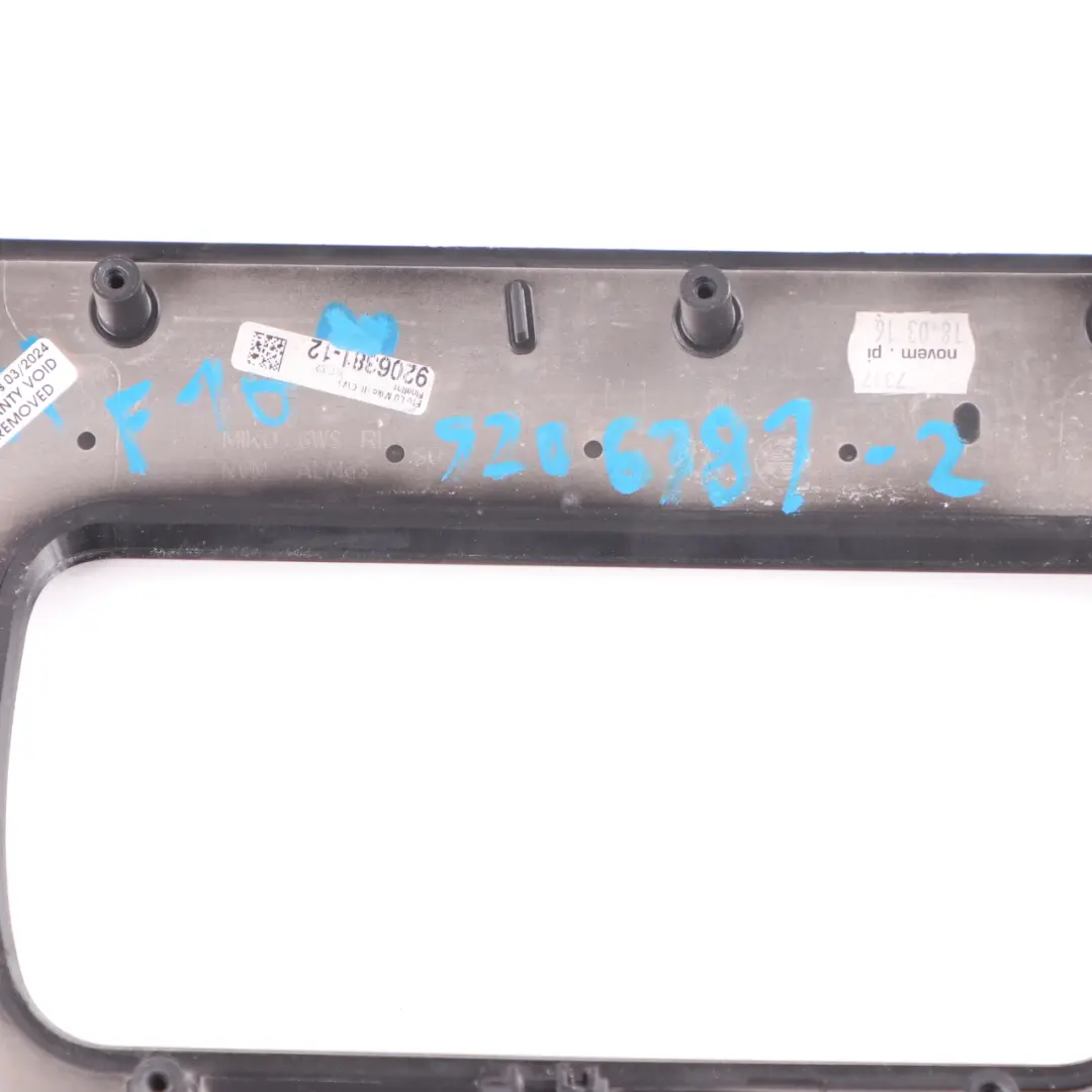 Centre Console Cover BMW F10 F11 Interior Trim Frame Wood Anthracite to with Part number 9206381 Centre Console Cover BMW F10 F11 Interior Trim Frame Wood Anthracite - SKU rhd-9206381-2 - Part number 9206381