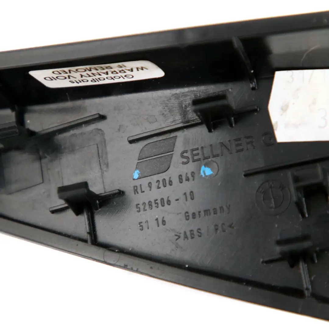 BMW 5 Series F10 F11 Trim Cover Centre Console Dash Black High Gloss - SKU rhd-9206849 - Part number 9206849