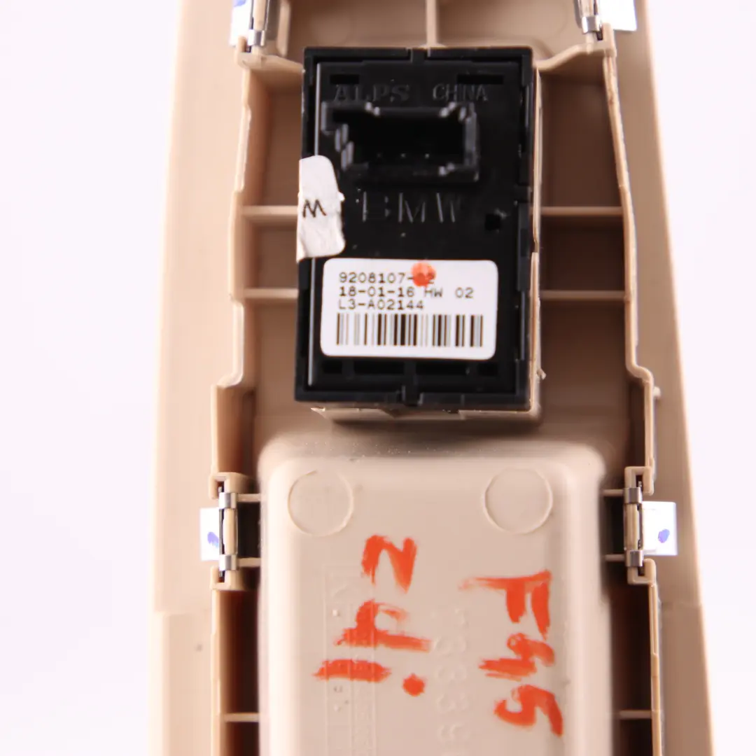BMW F45 Active Tourer Switch Window Lifter Button Trim Front Left N/S Beige - SKU rhd-9208107-3 - Part number 9208107