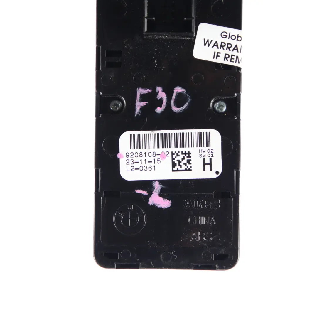 BMW F10 F20 F30 Switch Unit Window Lifter Memory Regulator Driver O/S - SKU rhd-9208108-2 - Part number 9208108