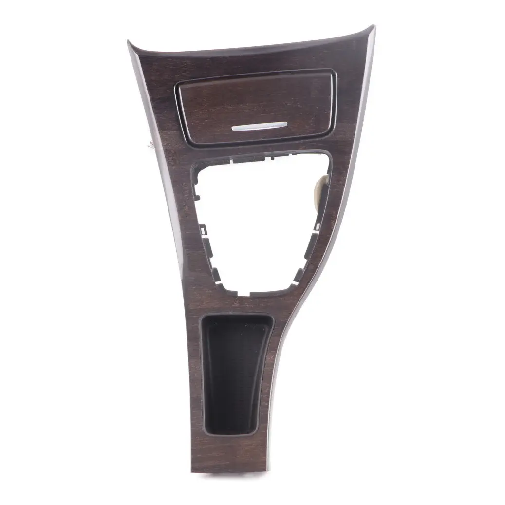 Centre Console Interior Trim Frame Ashtray In Variegated Bamboo to BMW E90 E91 LCI with Part number 9214773 BMW E90 E91 LCI Centre Console Interior Trim Frame Ashtray In Variegated Bamboo - SKU rhd-9214773 - Part number 9214773