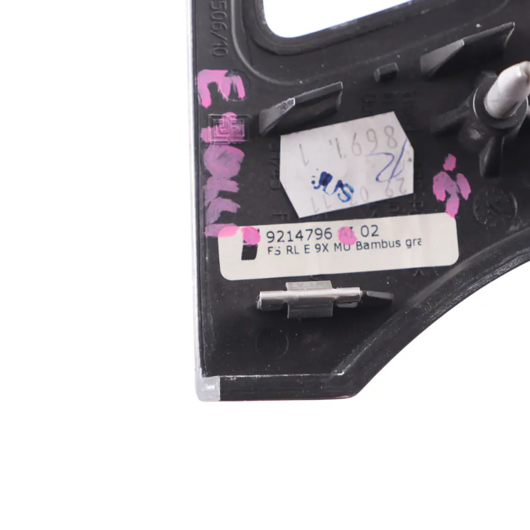 Dashboard Trim BMW E90 E91 E92 LCI Cover Right Wood Bamboo Anthracite to with Part number 9214796 Dashboard Trim BMW E90 E91 E92 LCI Cover Right Wood Bamboo Anthracite - SKU rhd-9214796 - Part number 9214796