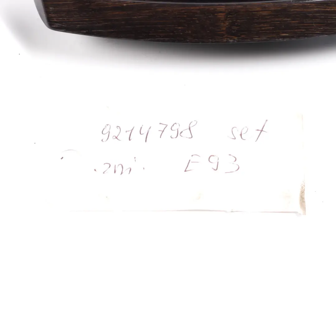 BMW E93 LCI Dashboard Strip Trim Cover Panel Bamboo Woodgrain Anthracite Set - SKU rhd-9214798 - Part number 9214798