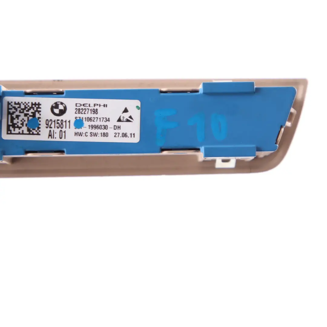 Memory Switch Control Button Panel Oyster to BMW F10 F11 Seat with Part number 9215811 BMW F10 F11 Seat Memory Switch Control Button Panel Oyster - SKU rhd-9215811 - Part number 9215811