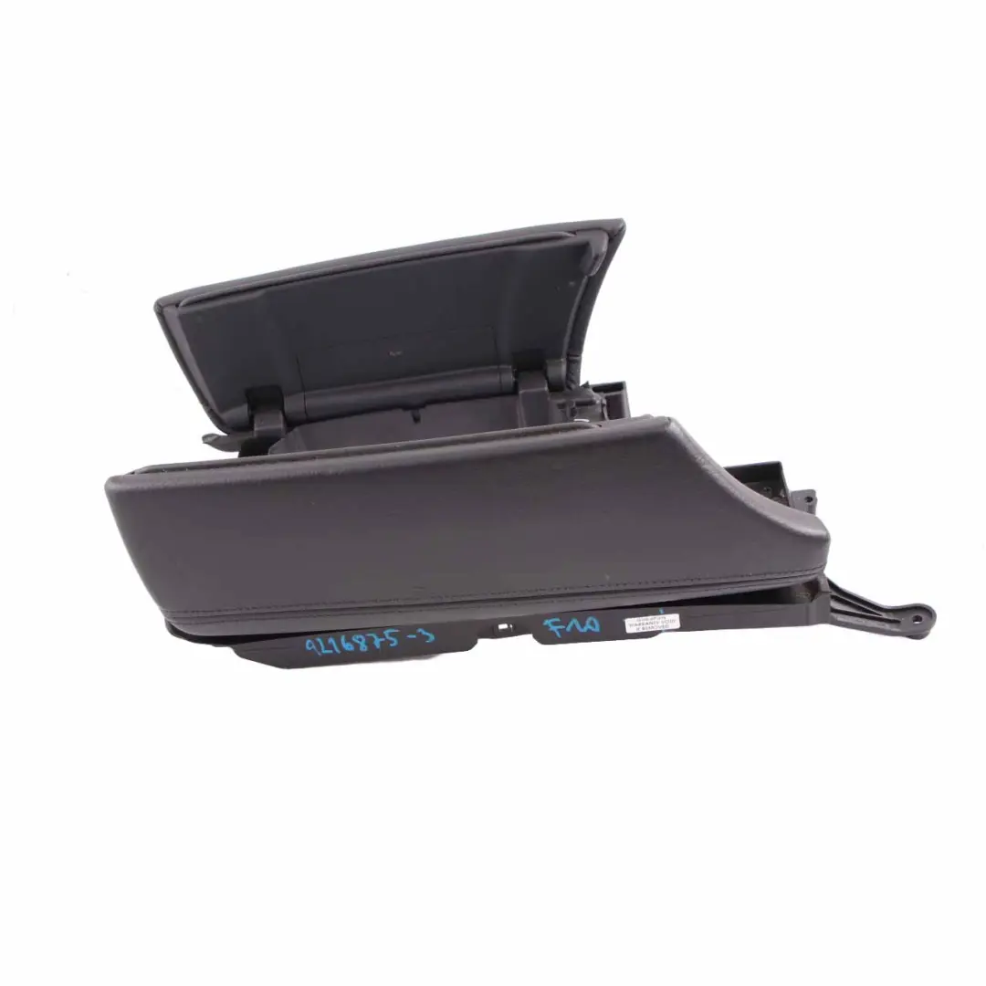 Armrest Front Middle Arm Rest Storage Tray Leather Dakota Black to BMW F10 F11 with Part number 9216875 BMW F10 F11 Armrest Front Middle Arm Rest Storage Tray Leather Dakota Black - SKU rhd-9216875-3 - Part number 9216875