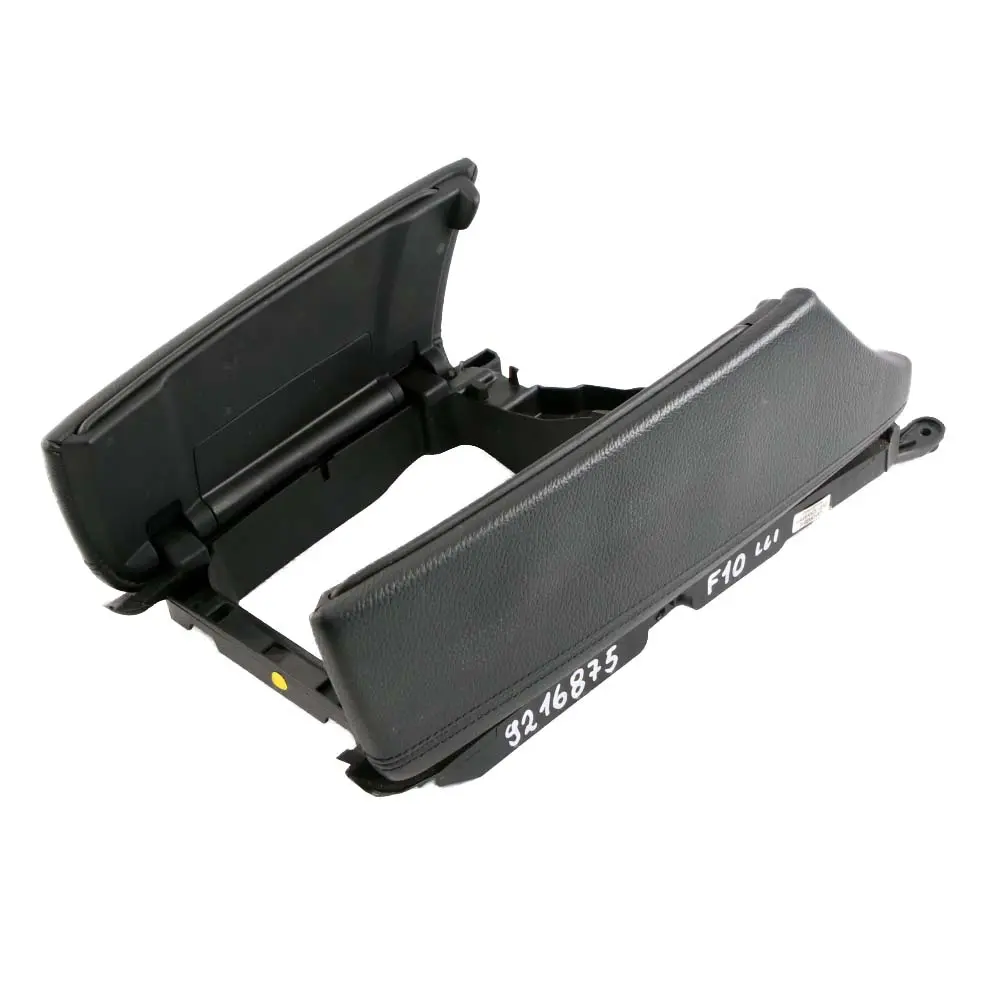 Armrest Front Middle Left Right Leather Dakota Schwarz to BMW F10 F11 with Part number 9216875 BMW F10 F11 Armrest Front Middle Left Right Leather Dakota Schwarz - SKU RHD-9216875 - Part number 9216875
