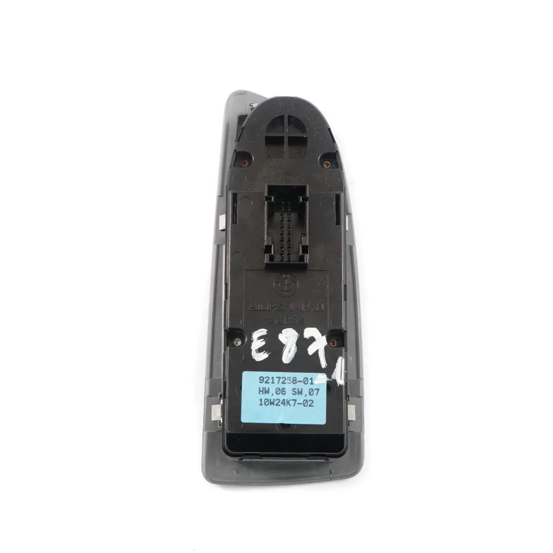 BMW E87 LCI Switch Button Window Lifter Driver's Side Grey - SKU rhd-9217258 - Part number 9217258