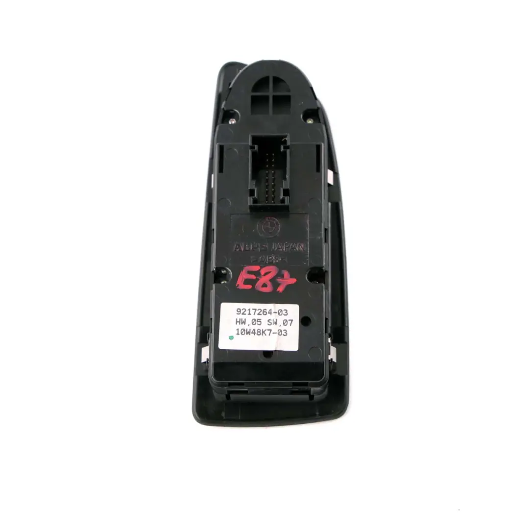 BMW 1 Series E87 Power Fold Switch Window Lifter Driver Right Black O/S - SKU rhd-9217264 - Part number 9217264