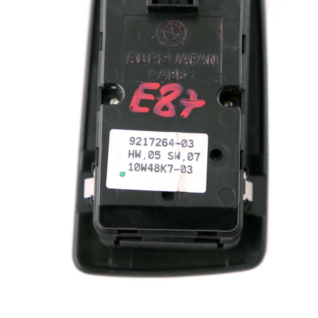 Fold Switch Window Lifter Driver Right Black O/S to BMW 1 Series E87 Power with Part number 9217264 BMW 1 Series E87 Power Fold Switch Window Lifter Driver Right Black O/S - SKU rhd-9217264 - Part number 9217264
