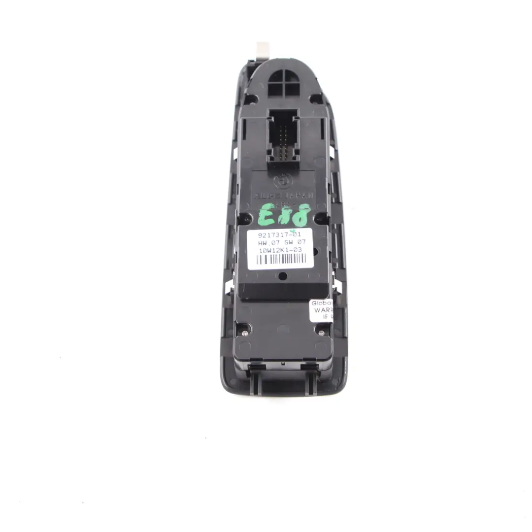 BMW 1 Series E88 Switch Power Window Lifter Right O/S Black - SKU rhd-9217317 - Part number 9217317