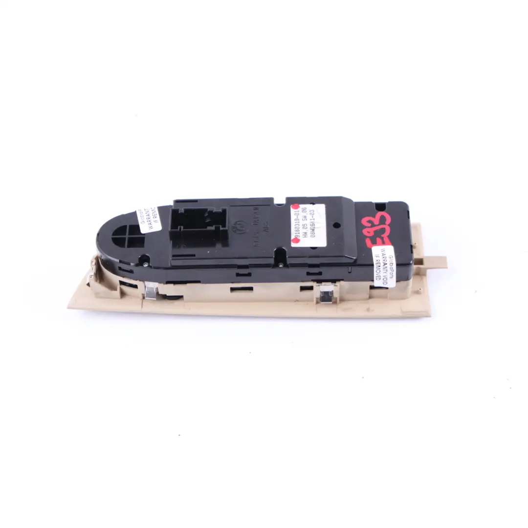  Lifter Switch BMW E93 Driver's Side Right O/S Window Power Fold Auto Dip Beige - SKU rhd-9217373 - Part number 9217373