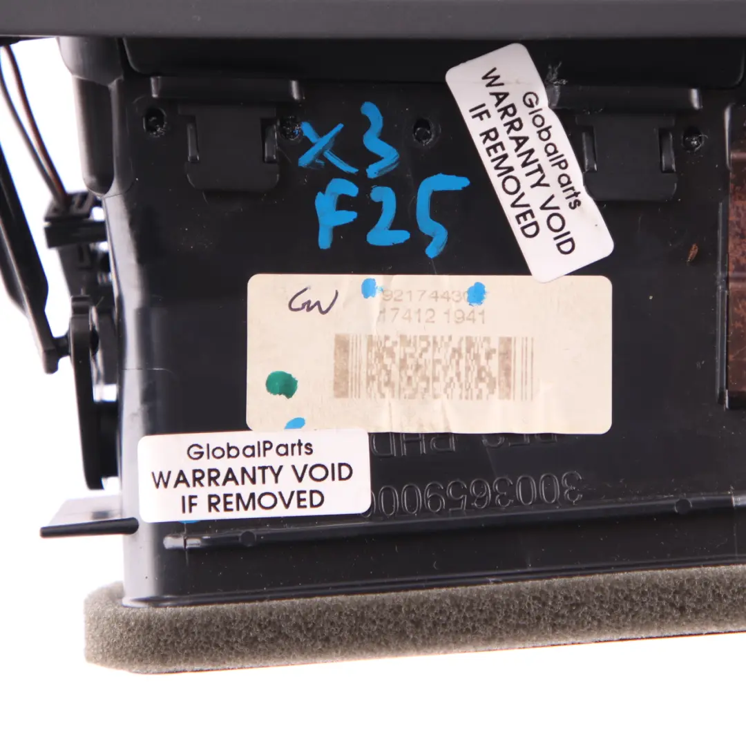 Vent BMW X3 F25 X4 F26 Left N/S Fresh Air Grille Duct Black to Air with Part number 9217443 Air Vent BMW X3 F25 X4 F26 Left N/S Fresh Air Grille Duct Black - SKU rhd-9217443 - Part number 9217443