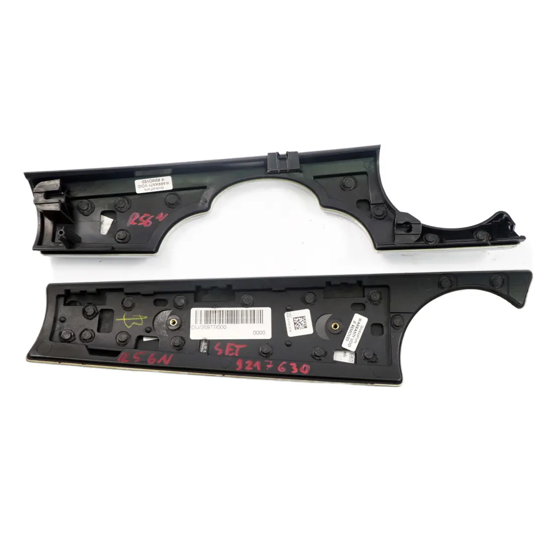 Dashboard Panel Trim Cover Set Aluminium Striped Alloy to Mini Cooper R55 R56 LCI with Part number 9217630 Mini Cooper R55 R56 LCI Dashboard Panel Trim Cover Set Aluminium Striped Alloy - SKU rhd-9217630 - Part number 9217630