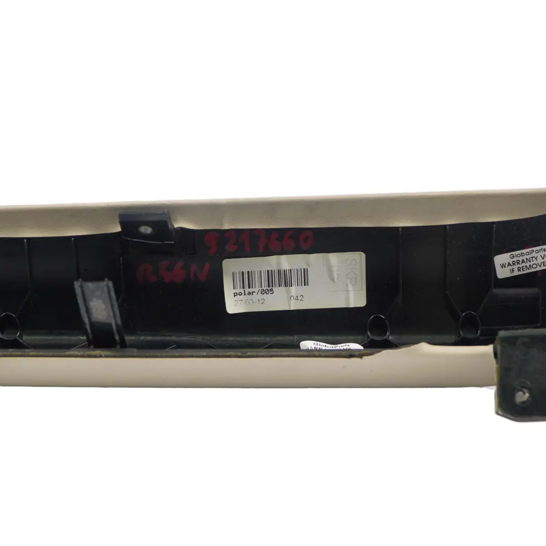 Dashboard Trim Mini R56 R55 R57 LCI Cover Knee Protection Passenger Polar Beige to with Part number 9217660 Dashboard Trim Mini R56 R55 R57 LCI Cover Knee Protection Passenger Polar Beige - SKU rhd-9217660 - Part number 9217660