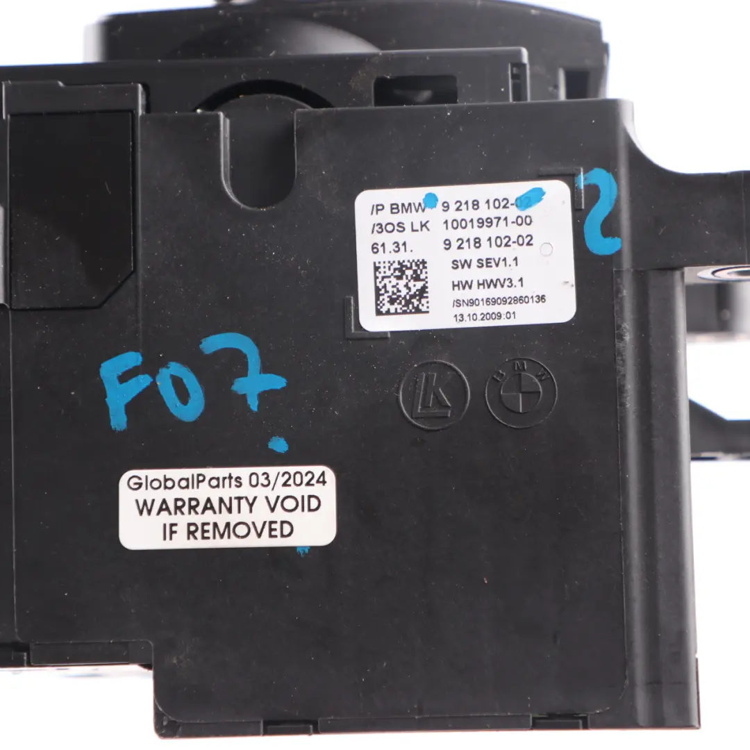 Selector BMW F01 F07 F10 F11 F25 Automatic Knob Shifting Steptronic to Gear with Part number 9218102 Gear Selector BMW F01 F07 F10 F11 F25 Automatic Knob Shifting Steptronic - SKU rhd-9218102-2 - Part number 9218102