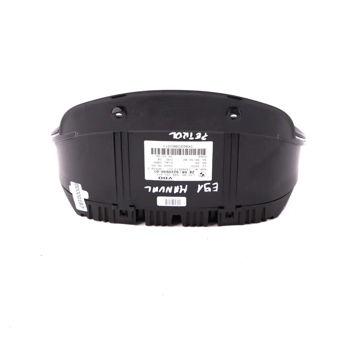 BMW 3 Series E90 E91 Instrument Cluster Speedo Clocks Petrol Manual - SKU rhd-9220960 - Part number 9220960