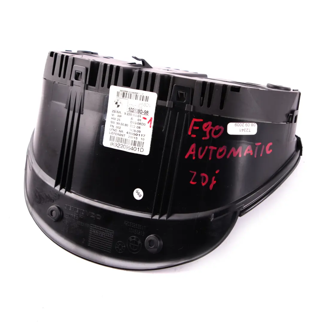 BMW 3 X1 E84 E90 E91 1 Instrument Cluster Speedo Clocks MPH Diesel 9220964 - SKU rhd-9220964-1 - Part number 6983488