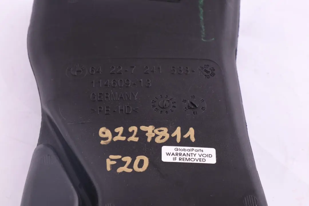 Heater Air Rear Duct Tunel Footwell to BMW 1 2 3 Series F20 F21 F22 F30 with Part number 9227811 BMW 1 2 3 Series F20 F21 F22 F30 Heater Air Rear Duct Tunel Footwell - SKU rhd-9227811 - Part number 9227811