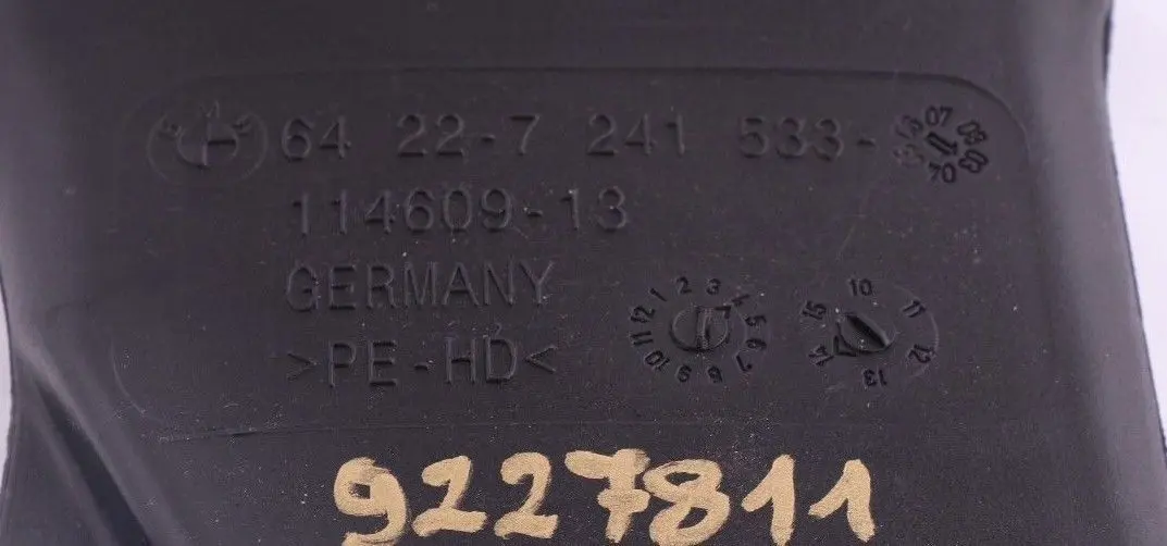 Heater Air Rear Duct Tunel Footwell to BMW 1 2 3 Series F20 F21 F22 F30 with Part number 9227811 BMW 1 2 3 Series F20 F21 F22 F30 Heater Air Rear Duct Tunel Footwell - SKU rhd-9227811 - Part number 9227811