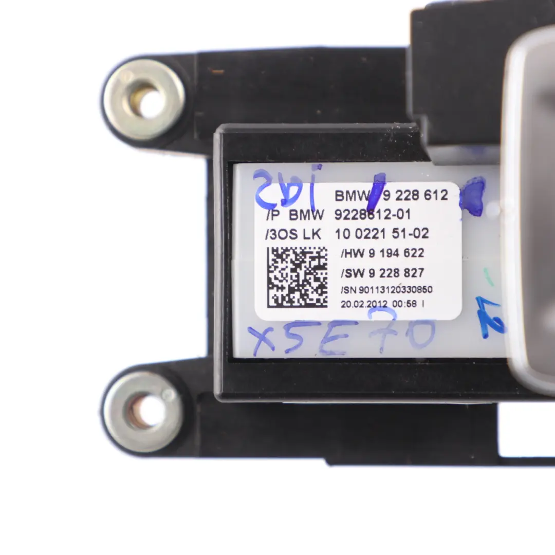 Shifting Steptronic Selector to BMW X5 X6 Series E70 E71 Gear with Part number 9228612 BMW X5 X6 Series E70 E71 Gear Shifting Steptronic Selector - SKU rhd-9228612 - Part number 9228612