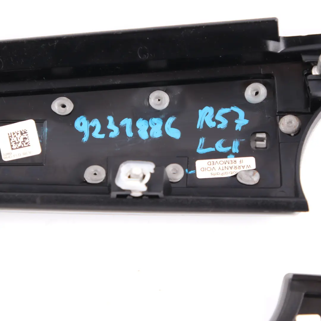 Dashboard Trim Mini R55 R56 R57 LCI 1 Dash Panel Cover Fluid Silver to with Part number 9231886 Dashboard Trim Mini R55 R56 R57 LCI 1 Dash Panel Cover Fluid Silver - SKU rhd-9231886 - Part number 9231886