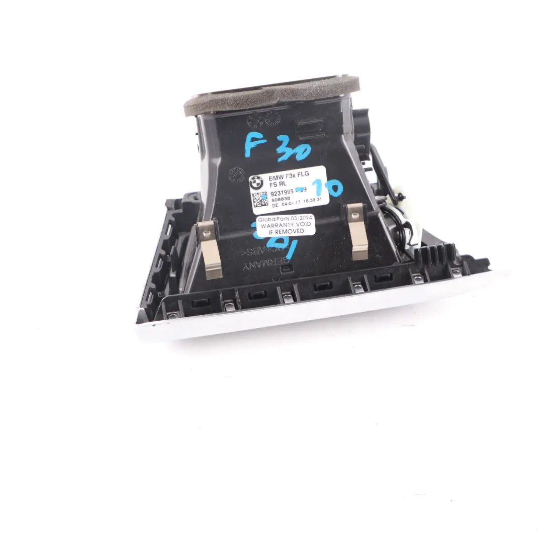 Dash Vent BMW F30 F31 Fresh Air Grille Front Right O/S Trim Chrome - SKU rhd-9231995-10 - Part number 9231995