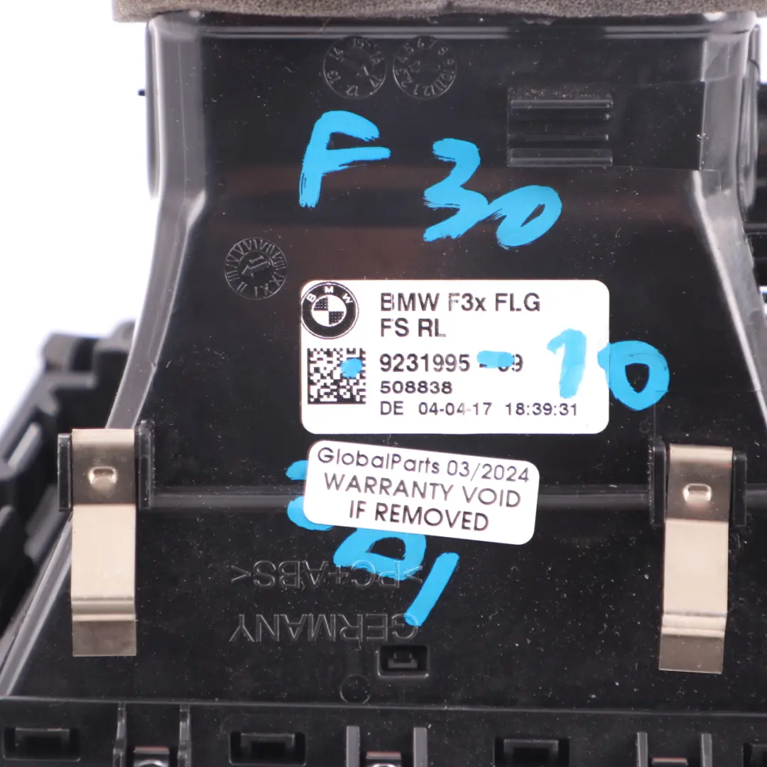 Vent BMW F30 F31 Fresh Air Grille Front Right O/S Trim Chrome to Dash with Part number 9231995 Dash Vent BMW F30 F31 Fresh Air Grille Front Right O/S Trim Chrome - SKU rhd-9231995-10 - Part number 9231995